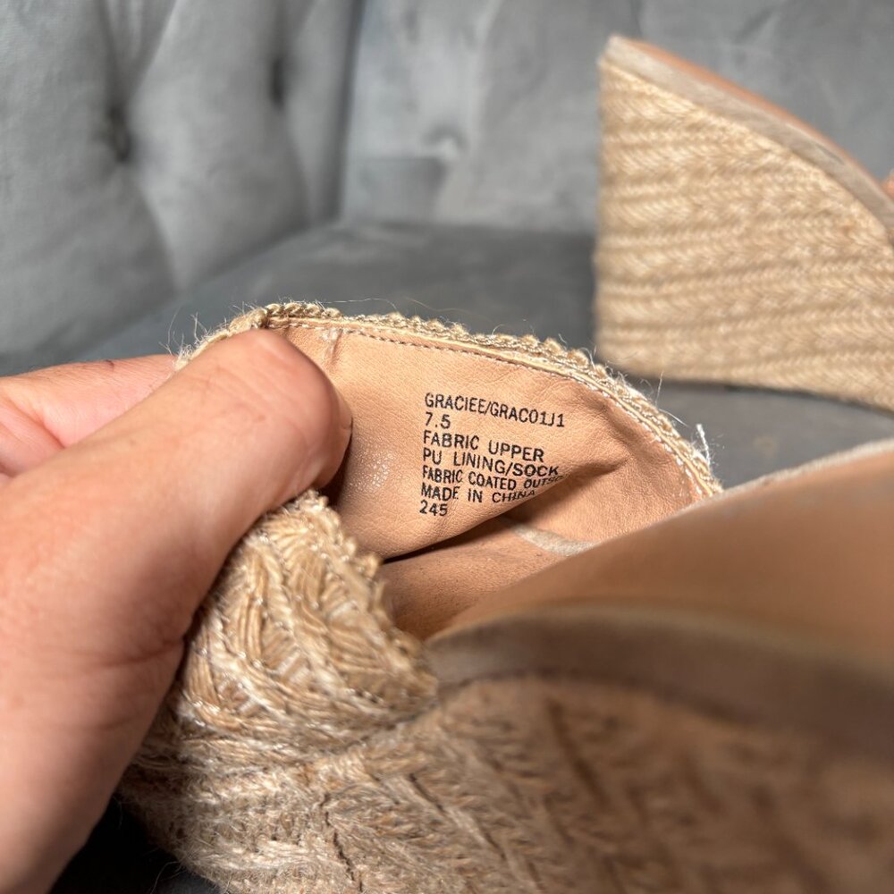 Madden Girl Graciee Jute Wedge Slides Natural Woven – Women’s 7.5 - Picture 11 of 11